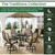 Traditions 7-Piece High-Dining Set with 6 Swivel Counter-Height Chairs, 56-in. Table, and 9-ft. Umbrella