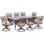 Traditions 9-Piece Dining Set with Extra Large Glass-Top Dining Table