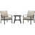 Cortino 3-Piece Commercial-Grade Patio Seating Set with 2 Cushioned Club Chairs and a 22-In. Aluminum Slat-Top Side Table