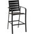 Cortino 5-Piece Commercial-Grade Counter-Height Dining Set with 4 Aluminum Slat-Back Chairs and a 38-in. Slat-Top Table