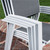 Hanover Conrad 5-Piece Compact Outdoor Dining Set w/ 4 Stackable Sling Chairs and Convertible Slatted Table