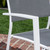 Naples 11-Piece Outdoor Dining Set with 10 Sling Chairs in Gray/White and a 40" x 118" Expandable Dining Table