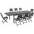 Naples 9-Piece Dining Set with 8 Folding Sling Chairs and a 40" x 118" Expandable Dining Table