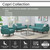 Hanover Capri 3-Piece Modern Seating Set: Sofa, Loveseat, and Accent Chair in Teal Blue