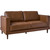Hanover Austin 2-Piece Leather Set: Sofa and Loveseat in Dark Tan