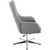 Hanover Harrison Stationary Office Chair in Gray with Chrome base