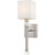 Hanover Wallis Single-Light Wall Sconce for Hardwire Installation Only, Crystal Accents and Square Shade