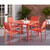 Luna 5-Piece Patio Dining Set with 4 Slat Dining Chairs and 41-in. Slat Dining Table