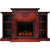 Classic Electric Fireplace with 72-In. Mantel, Bookshelves, Deep Log Display, Multi-Color Flames, and Remote