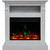 Drexel 34-In. Electric Fireplace Heater with Mantel, Deep Log Display, Multi-Color Flames, and Remote Control