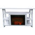 32-In. Industrial Chic Electric Fireplace Heater with Charred Log Display and Remote Control