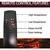 32-In. Industrial Chic Electric Fireplace Heater with Charred Log Display and Remote Control