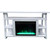 32-In. Industrial Chic Electric Fireplace Heater with Deep Crystal Display and 10 LED Color Effects