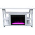 32-In. Industrial Chic Electric Fireplace Heater with Deep Crystal Display and 10 LED Color Effects