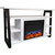 32-In. Industrial Chic Electric Fireplace Heater with Realistic Log Display and 5 LED Flame Colors