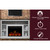 Oxford 47 In. Electric Fireplace Heater with 1500W Deep Log Insert, Multi-Color Flames, and A/V Storage Mantel