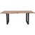 Aya Acacia Wood Live-Edge Dining Table with Metal Base, 38-In. D x 79-In. W x 30-In. H, Natural Finish