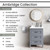 Hanover Ambridge 24-In. Bathroom Vanity Set includes Sink, Countertop, and Pre-Assembled Cabinet w/ 2 Drawers, Accent Mirror, Gray