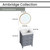 Hanover Ambridge 24-In. Bathroom Vanity Set includes Sink, Countertop, and Pre-Assembled Cabinet w/ 2 Drawers, Accent Mirror, Gray