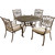 Traditions 5 Pc. Dining Set of 4 Aluminum Cast Dining Chairs and a 48 in. Round Table