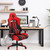 Hanover Commando Ergonomic Gaming Chair with Adjustable Gas Lift Seating & Lumbar Support