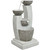 Hanover 32.5-In. Contemporary Basin Indoor or Outdoor Garden Fountain with LED Lights for Patio, Deck, Porch