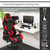 Commando Ergonomic Gaming Chair with Adjustable Gas Lift Seating, Lumbar and Neck Support