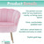 30-In. Circular Lotus Accent Chair - Faux Velvet with Gold Legs, Pink