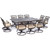 Hanover Traditions 11-Piece Dining Set Swivel Rockers and an Extra-Long Dining Table