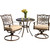 Traditions 3-Piece Bistro Dining Set with Two Alumicast Swivel Rockers and a 32 in. Round Table