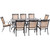 Fontana 9-Piece Outdoor Dining Set with 8 Sling Chairs and a 42-In. x 84-In. Cast-Top Table