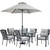 Lavallette 7-Piece Outdoor Dining Set with Table Umbrella and Base