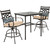 Montclair 3-Piece High-Dining Set with 2 Swivel Chairs and a 33-Inch Square Table