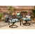 Hanover Montclair 5-Piece Patio Dining Set in Ocean Blue with 4 Swivel Rockers and a 40-Inch Square Table