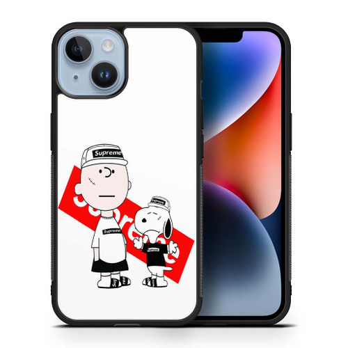 Snoopy Charlie Brown Supreme iPhone 14 Case Maydistore