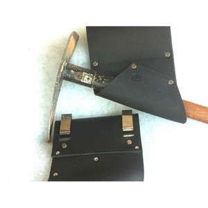 Leather angled pick holder with clips Leather angled pick holder with clips