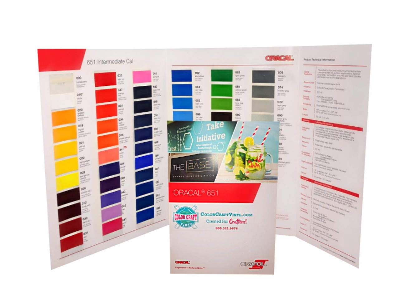 Oracal 651 Glossy Vinyl 24 Pack of Top Colors 12 x Sheets