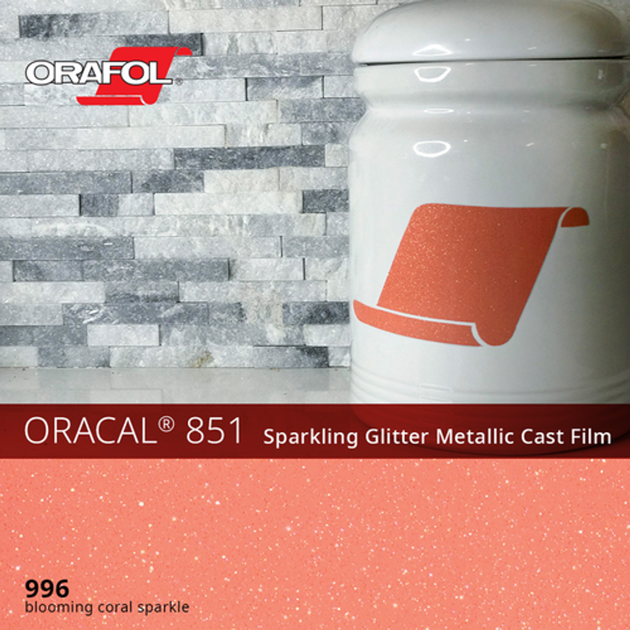 Oracal 851 Sparkling Glitter Metallic Permanent Adhesive Vinyl SOLD BY –  Dee Vinyl