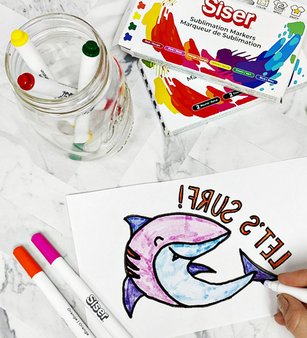 Siser® Sublimation Markers, Colorful, clever, and oh so cool- NEW Siser® Sublimation  Markers puts the power of sublimation in the palm of your hand so you can  make your mark