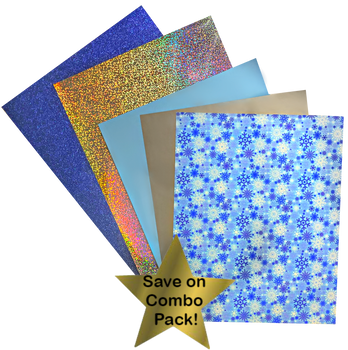 Hippie Crafter Chameleon Heat Transfer Vinyl Sheets HTV Vinyl Bundle 6 Colors, Size: Small