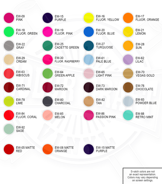 Siser EasyWeed 12" -  While Supplies Last Colors