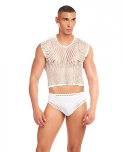 Rainbow Party Net Flex Large Mesh 3 pc Set - White S/M Rainbow Party Net Flex Large Mesh 3 pc Set - White S/M