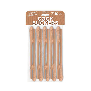Cock suckers pecker straws caramel lovers 10pk Cock suckers pecker straws caramel lovers 10pk
