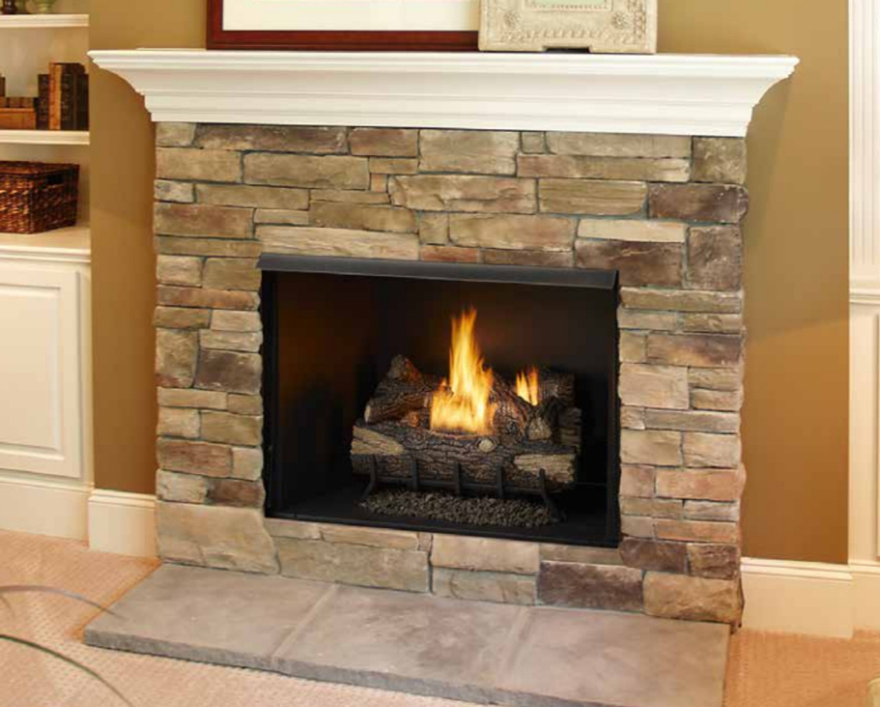 Firebox Ceramic Liner Kits for Superior Fireplace Buff Rustic and Buff  Herringbone