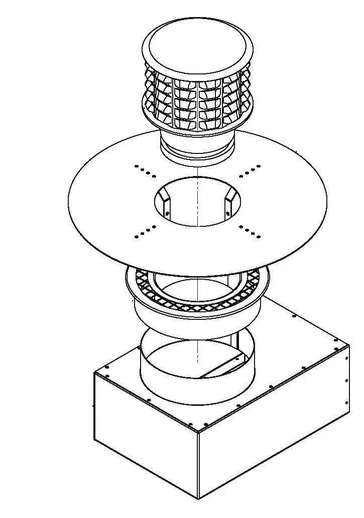 Sterling X7-4 4 Combustion Air Inlet Kit for GG Series 35,000 - 75,000 BTU  Units