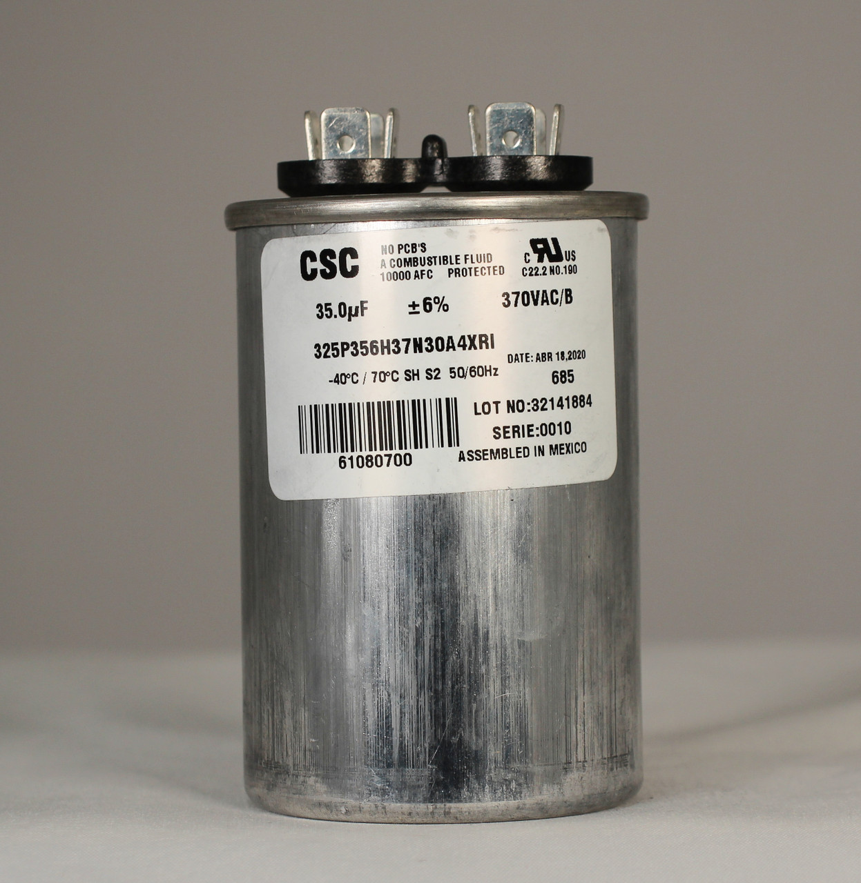 Friedrich 61080700 Capacitor 35MF 370V 2.0 for Large Chassis VHA18