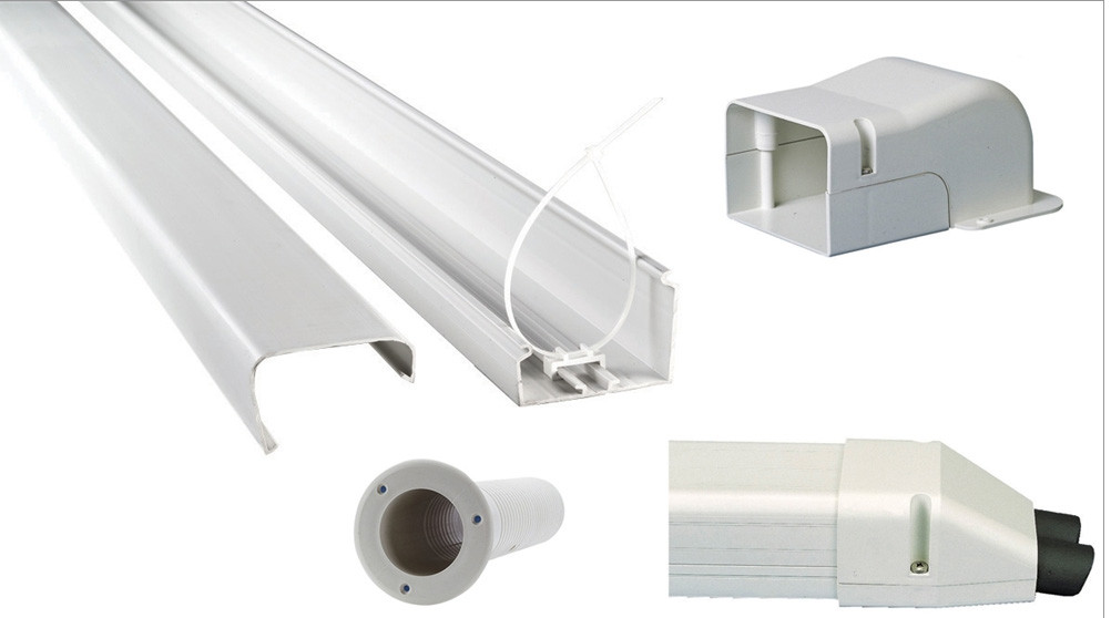 SpeediChannel Dual Zone Mini Split Line Set Cover Install Kit