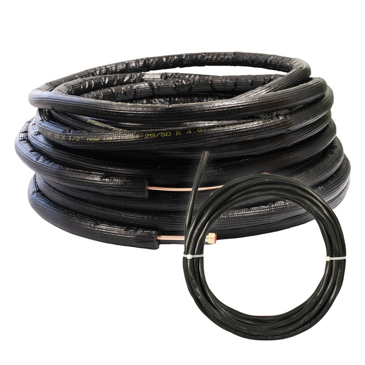 Mini Split Installation Kit 50 Ft Mini Split Install Line Set Kit - 1/4 ...