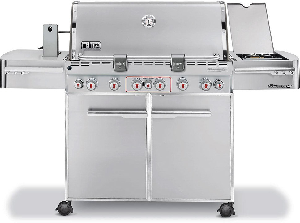 Weber Summit S 670 Freestanding Gas Grill With Side Burner Lp