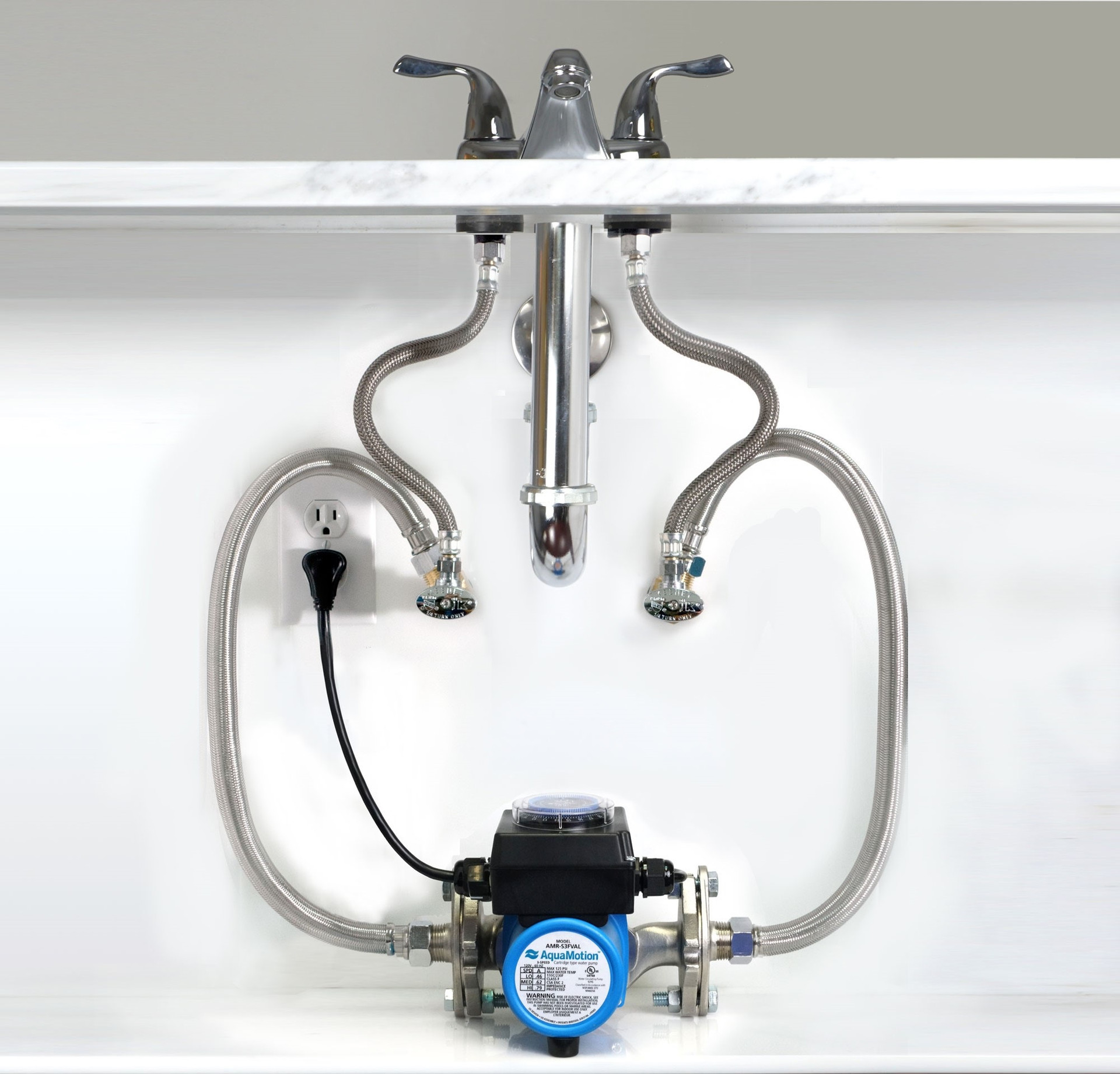 Aquamotion Amh3k R 3 Speed Hot Water Recirculation Pump For Under Sink